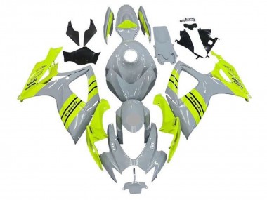 2006-2007 Suzuki GSXR 600 / GSXR 750 Motorcycle Fairings - Grey Neon Yellow