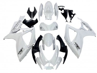 2006-2007 Suzuki GSXR 600 / GSXR 750 Motorcycle Fairings - White Black