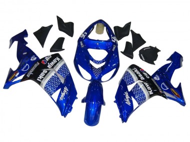 2006-2007 Kawasaki ZX10R Motorcycle Fairings - Blue White Black Elf