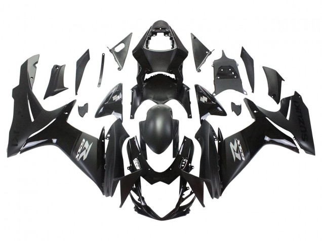 2011-2024 Suzuki GSXR 600/750 Motorcycle Fairings - Matte Black Glossy Black