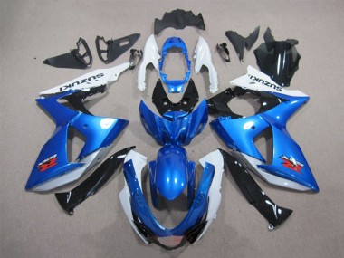 2009-2016 Suzuki GSXR 1000 Motorcycle Fairings Kits - White Blue Black