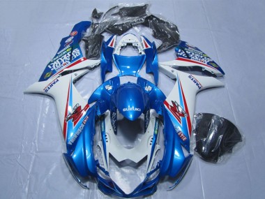 2011-2024 Suzuki GSXR 600 Motorcycle Fairings - Blue White