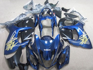 2008-2020 Suzuki GSXR 1300 Hayabusa Motorcycle Fairings - Blue White Gold Decal