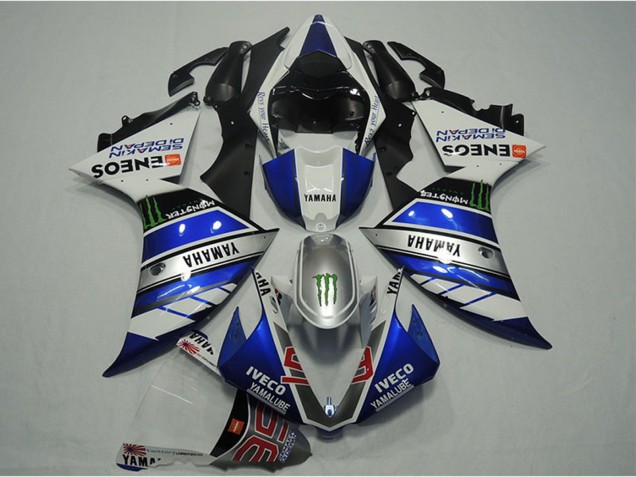 2012-2014 Yamaha YZF R1 Motorcycle Fairings - Blue Silver White Black Green Monster IVECO Yamalube ENEOS Semakin Didepan