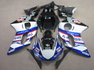 BM FIMER VOLVO Blue White Black 98-02 Yamaha YZF R6 Motorcycle Fairings