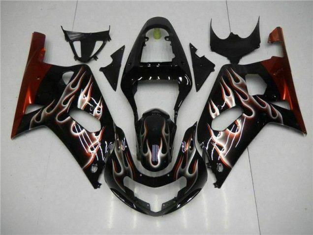 Black 01-03 Suzuki GSXR 600/750 Motorcycle Fairing Kits & Plastic Black 01-03 Suzuki GSXR 600/750 Motorcycle Fairing Kits & Plastic