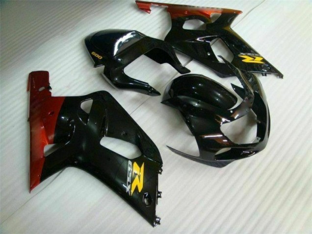 Black 01-03 Suzuki GSXR 600/750 Motorcycle Fairing Black 01-03 Suzuki GSXR 600/750 Motorcycle Fairing