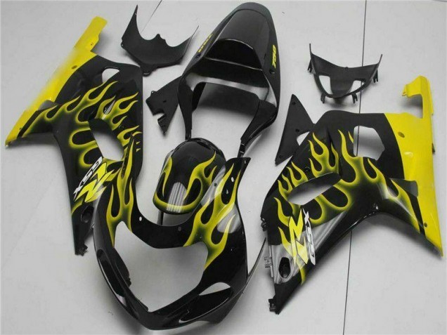 Black 01-03 Suzuki GSXR 600/750 Motorcycle Fairings Black 01-03 Suzuki GSXR 600/750 Motorcycle Fairings