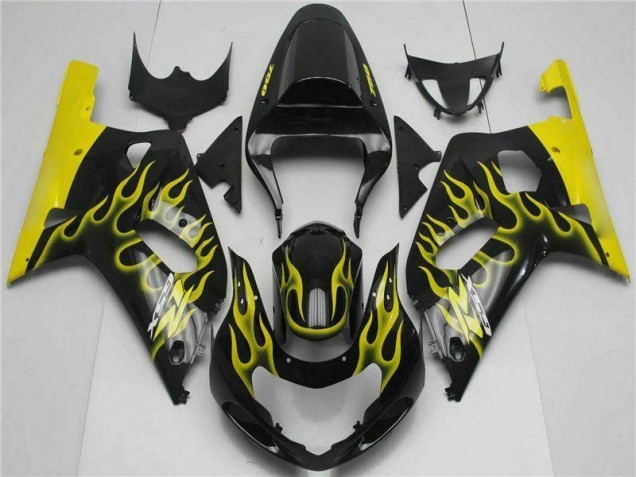 Black 01-03 Suzuki GSXR 600/750 Motorcycle Fairings Black 01-03 Suzuki GSXR 600/750 Motorcycle Fairings