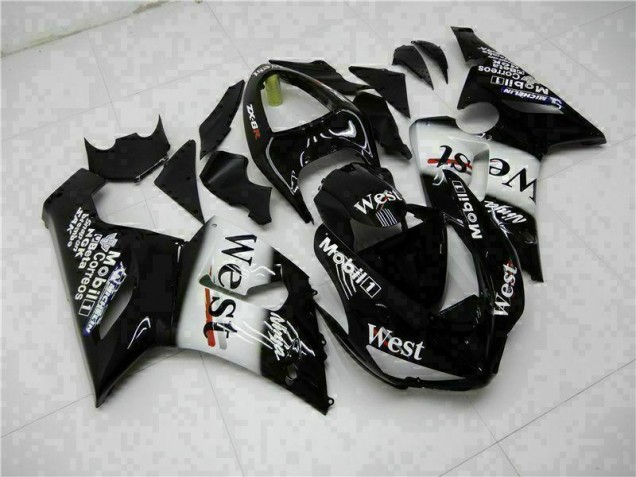 Black 05-06 Kawasaki ZX6R Motorcycle Fairings Black 05-06 Kawasaki ZX6R Motorcycle Fairings