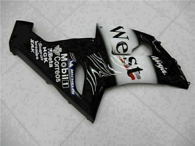 Black 05-06 Kawasaki ZX6R Motorcycle Fairings Black 05-06 Kawasaki ZX6R Motorcycle Fairings