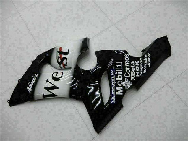 Black 05-06 Kawasaki ZX6R Motorcycle Fairings Black 05-06 Kawasaki ZX6R Motorcycle Fairings
