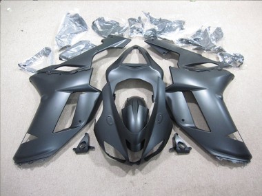 Black 07-08 Kawasaki ZX6R Motorcycle Fairing Kits