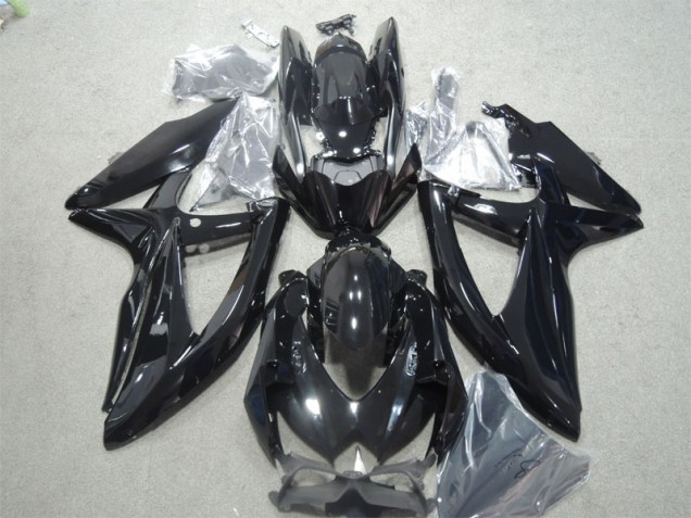 Black 08-10 Suzuki GSXR 600 Motorcycle Fairings Black 08-10 Suzuki GSXR 600 Motorcycle Fairings