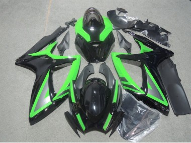 Black Green 06-07 Suzuki GSXR 600 Motorcycle Fairing