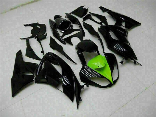 Black Green 09-12 Kawasaki ZX6R Full Motorcycle Fairing Kits Black Green 09-12 Kawasaki ZX6R Full Motorcycle Fairing Kits
