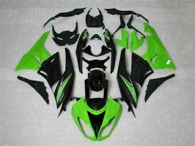 Black Green 636 09-12 Kawasaki ZX6R Motorcycle Fairings