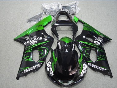 Black Green Corona Extra 01-03 Suzuki GSXR 600 Motorcycle Fairings