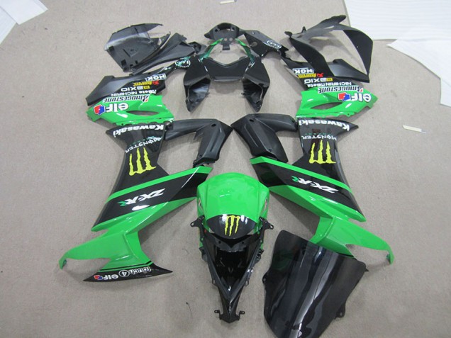 Black Green Monster 08-10 Kawasaki ZX10R Motorcycle Fairings Black Green Monster 08-10 Kawasaki ZX10R Motorcycle Fairings