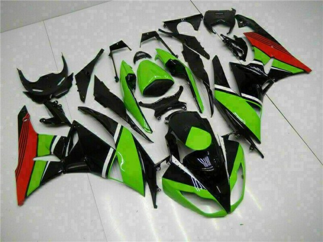 Black Green Red 09-12 Kawasaki ZX6R Motorcycle Fairings Black Green Red 09-12 Kawasaki ZX6R Motorcycle Fairings