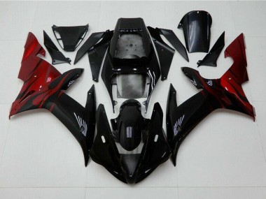 Black Red 02-03 Yamaha YZF R1 Motorcycle Fairings