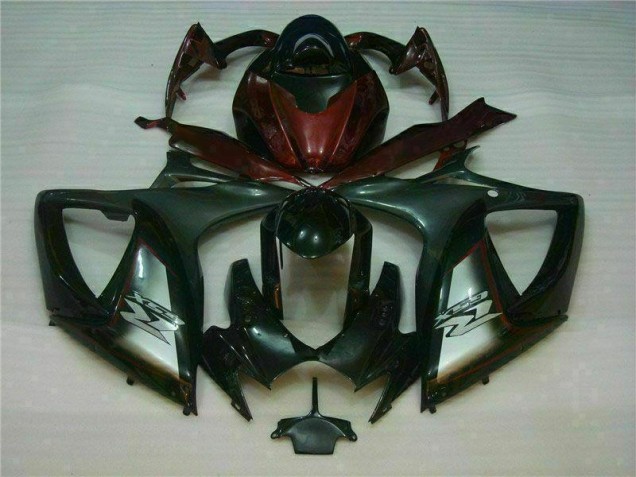 Black Red 06-07 Suzuki GSXR 600/750 Motorcycle Fairings