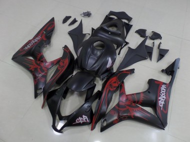 Black Red 07-08 Honda CBR600RR Motorcycle Fairing