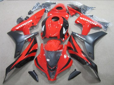 Black Red 07-08 Honda CBR600RR Motorcycle Fairings