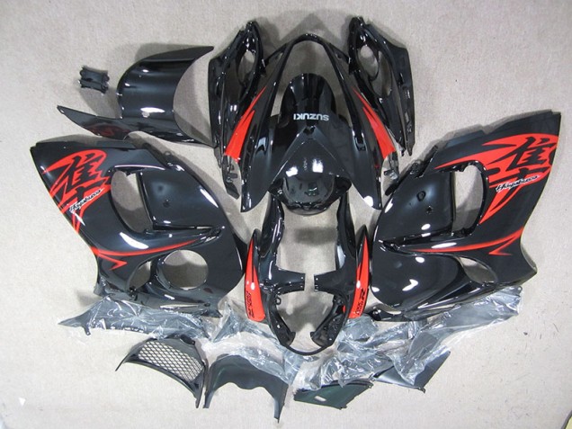 Black Red 08-19 Suzuki GSXR 1300 Hayabusa Motorcycle Fairing Kits