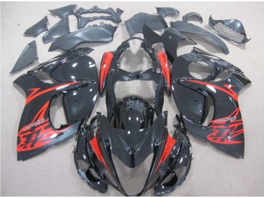 Black Red 08-19 Suzuki GSXR 1300 Hayabusa Motorcycle Fairing