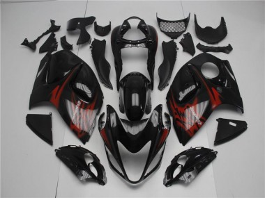 Black Red 08-19 Suzuki GSXR 1300 Hayabusa Motorcycle Fairings