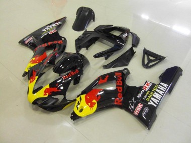 Black Red Bull 00-01 Yamaha YZF R1 Motorcycle Fairings