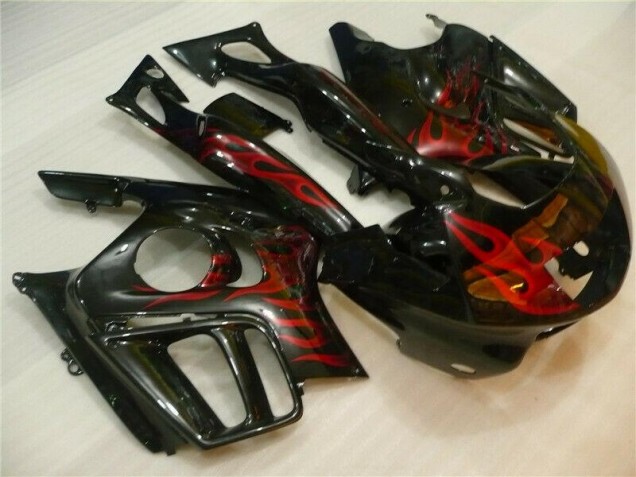 Black Red Flame 95-98 Honda CBR600 F3 Motorcycle Fairing