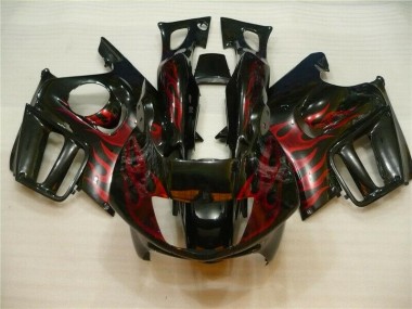 Black Red Flame 95-98 Honda CBR600 F3 Motorcycle Fairing