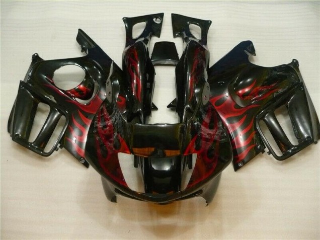 Black Red Flame 95-98 Honda CBR600 F3 Motorcycle Fairing