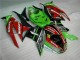 Black Red Green Motocard 09-12 Kawasaki ZX6R Motorcycle Fairings