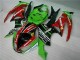 Black Red Green Motocard 09-12 Kawasaki ZX6R Motorcycle Fairings