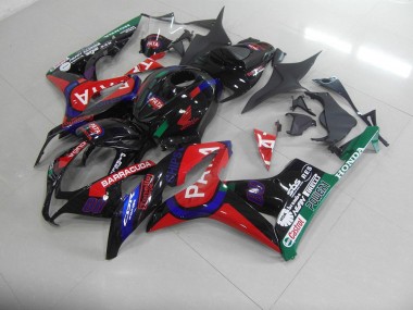 Black Red Pata 07-08 Honda CBR600RR Motorcycle Fairings