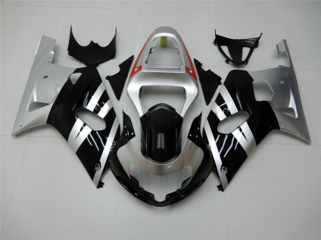 Black Silver 01-03 Suzuki GSXR 600/750 Motorcycle Fairings Black Silver 01-03 Suzuki GSXR 600/750 Motorcycle Fairings