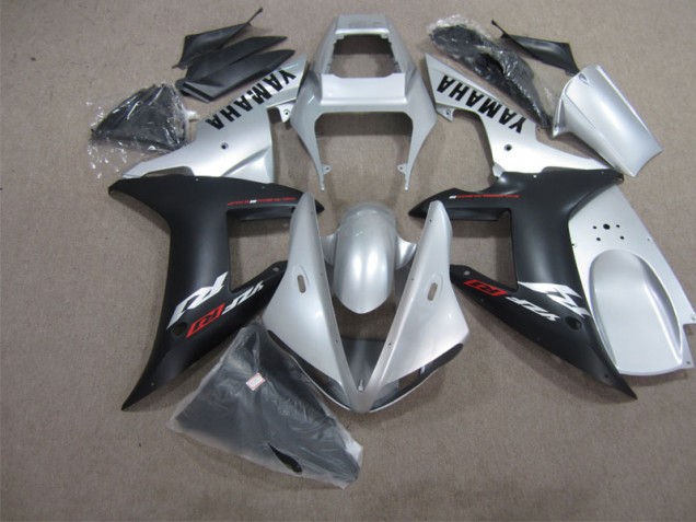 Black Silver 02-03 Yamaha YZF R1 Motorcycle Fairings Black Silver 02-03 Yamaha YZF R1 Motorcycle Fairings