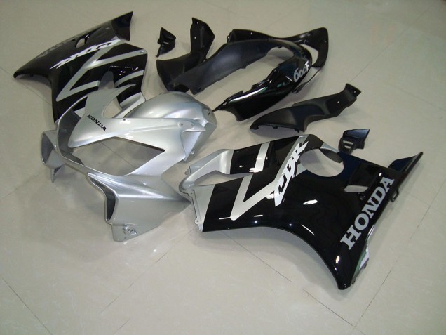 Black Silver 04-07 Honda CBR600 F4i Motorcycle Fairing Black Silver 04-07 Honda CBR600 F4i Motorcycle Fairing
