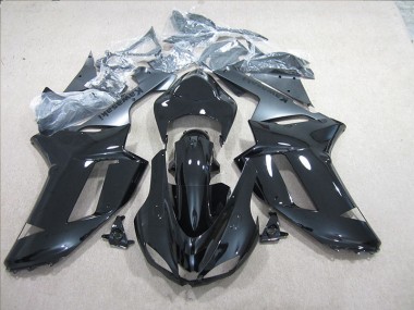 Black Silver 07-08 Kawasaki ZX6R Motorcycle Fairings