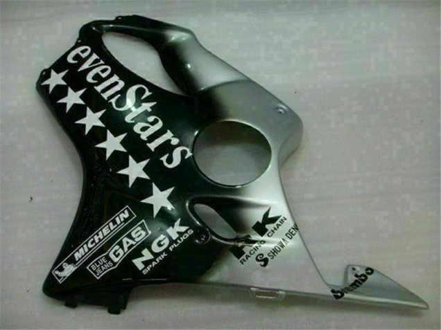 Black Silver SevenStarss 01-03 Honda CBR600 F4i Motorcycle Fairings Black Silver SevenStarss 01-03 Honda CBR600 F4i Motorcycle Fairings