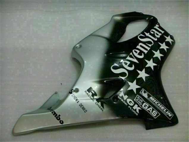 Black Silver SevenStarss 01-03 Honda CBR600 F4i Motorcycle Fairings Black Silver SevenStarss 01-03 Honda CBR600 F4i Motorcycle Fairings