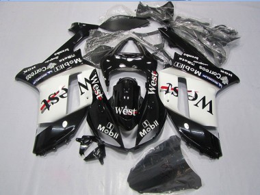 Black West Mobil 07-08 Kawasaki ZX6R Motorcycle Fairings