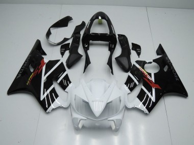 Black White 01-03 Honda CBR600 F4i Motorcycle Fairings