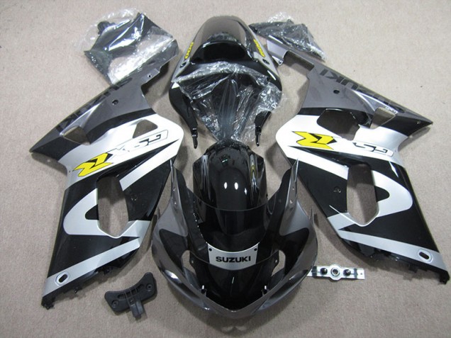 Black White 01-03 Suzuki GSXR 600 Motorcycle Fairings Black White 01-03 Suzuki GSXR 600 Motorcycle Fairings