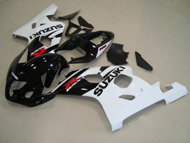 Black White 04-05 Suzuki GSXR 750 Motorcycle Fairing Black White 04-05 Suzuki GSXR 750 Motorcycle Fairing
