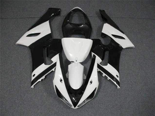 Black White 05-06 Kawasaki ZX6R Motorcycle Fairing Black White 05-06 Kawasaki ZX6R Motorcycle Fairing