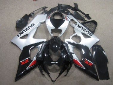 Black White 05-06 Suzuki GSXR 1000 Motorcycle Fairings